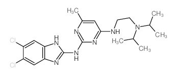 2,4-Pyrimidinediamine,N4-[2-[bis(1-methylethyl)amino]ethyl]-N2-(5,6-dichloro-1H-benzimidazol-2-yl)-6-methyl-结构式