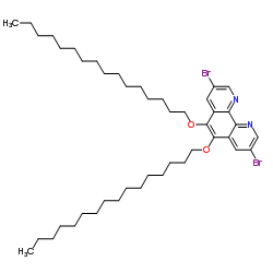 3,8-Dibromo-5,6-bis(hexadecyloxy)-1,10-phenanthroline结构式