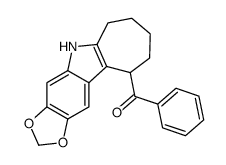 5,6,7,8,9,10-Hexahydro-5-benzoylcyclohepta[b]-1,3-dioxolo[4,5-f]indole Structure