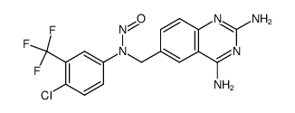 6-<<<4-chloro-3-(trifluoromethyl)phenyl>nitrosoamino>methyl>-2,4-quinazolinediamine Structure