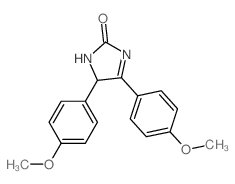 4,5-bis(4-methoxyphenyl)-1,5-dihydroimidazol-2-one结构式