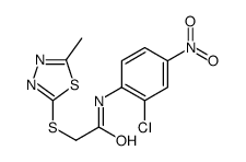 N-(2-chloro-4-nitrophenyl)-2-[(5-methyl-1,3,4-thiadiazol-2-yl)sulfanyl]acetamide Structure