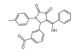 4-[hydroxy(phenyl)methylidene]-1-(4-methylphenyl)-5-(3-nitrophenyl)pyrrolidine-2,3-dione Structure