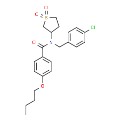 4-butoxy-N-(4-chlorobenzyl)-N-(1,1-dioxidotetrahydro-3-thienyl)benzamide Structure