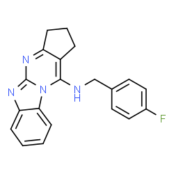 1H-Cyclopenta[4,5]pyrimido[1,2-a]benzimidazol-11-amine,N-[(4-fluorophenyl)methyl]-2,3-dihydro-(9CI) Structure