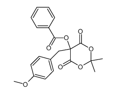 5-benzoyloxy-5-(4-methoxy-benzyl)-2,2-dimethyl-[1,3]dioxane-4,6-dione Structure