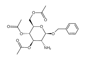 benzyl 3,4,6-tri-O-acetyl-2-amino-2-deoxy-β-D-glucopyranoside Structure