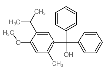 (4-methoxy-2-methyl-5-propan-2-yl-phenyl)-diphenyl-methanol结构式