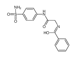 N-[2-oxo-2-(4-sulfamoylanilino)ethyl]benzamide结构式