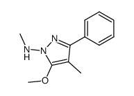 5-methoxy-4-methyl-1-methylamino-3-phenylpyrazole Structure