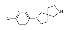 2-(6-chloropyridin-3-yl)-2,7-diazaspiro[4.4]nonane结构式