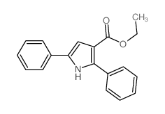 1H-Pyrrole-3-carboxylicacid, 2,5-diphenyl-, ethyl ester结构式