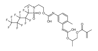 2-[[[[5-[[[2-[ethyl[(undecafluoropentyl)sulphonyl]amino]ethoxy]carbonyl]amino]-2-methylphenyl]amino]carbonyl]oxy]propyl methacrylate Structure