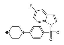 5-fluoro-1-(4-piperazin-1-ylphenyl)sulfonylindole Structure