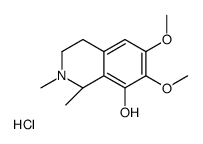 (1S)-6,7-dimethoxy-1,2-dimethyl-3,4-dihydro-1H-isoquinolin-8-ol,hydrochloride Structure