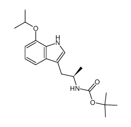 [(R)-2-(7-Isopropoxy-1H-indol-3-yl)-1-methyl-ethyl]-carbamic acid tert-butyl ester Structure