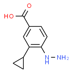 Benzoic acid, 3-cyclopropyl-4-hydrazino- (9CI)结构式