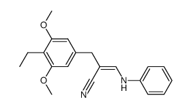 3-anilino-2-(4-ethyl-3,5-dimethoxybenzyl)acrylonitrile Structure