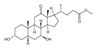 methyl 3α,7β-dihydroxy-12-oxo-5β-cholanate Structure