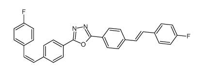 2,5-bis[4-[2-(4-fluorophenyl)ethenyl]phenyl]-1,3,4-oxadiazole Structure