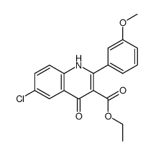 ethyl 3'-methoxy-6-chloro-2-phenyl-4-quinolone-3-carboxylate结构式