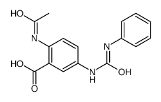 2-acetamido-5-[[(phenylamino)carbonyl]amino]benzoic acid结构式