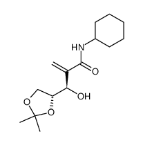 3R,4R,N-cyclohexyl-2-methylene-3,4,5-trihydroxypentanamide 4,5-acetonide Structure