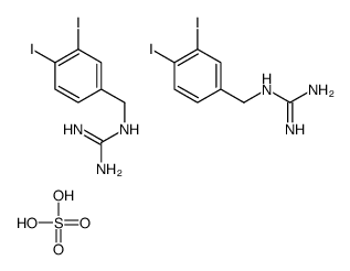 2-[(3,4-diiodophenyl)methyl]guanidine,sulfuric acid Structure