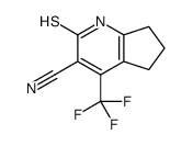 2,5,6,7-TETRAHYDRO-2-THIOXO-4-(TRIFLUOROMETHYL)-1H-CYCLOPENTA[B]-PYRIDINE-3-CARBONITRILE Structure