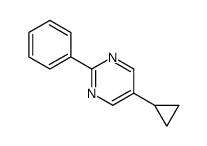 Pyrimidine, 5-cyclopropyl-2-phenyl- (9CI) Structure