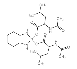 Platinum,bis(N-acetyl-L-leucinato-O1)(1,2-cyclohexanediamine-N,N')-, (SP-4-2)- (9CI) Structure