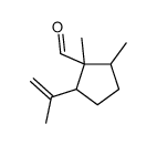 1,2-dimethyl-5-prop-1-en-2-ylcyclopentane-1-carbaldehyde结构式