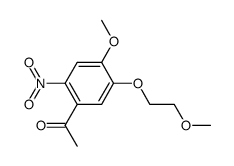 1-(4-methoxy-5-(2-methoxyethoxy)-2-nitrophenyl)ethanone结构式