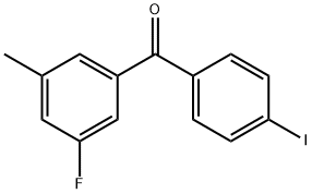 3'-Fluoro-4-iodo-5'-methylbenzophenone Structure