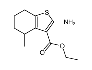 ETHYL 2-AMINO-4-METHYL-4,5,6,7-TETRAHYDRO-1-BENZOTHIOPHENE-3-CARBOXYLATE structure