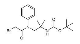 {2-[(2-bromoacetyl)phenylamino]-1,1-dimethylethyl}carbamic acid t-butyl ester Structure