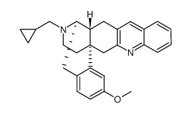 17-cyclopropylmethyl-6,7-didehydro-3-methoxy-quinolino[2',3':6,7]morphinan结构式