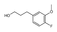 3-(4-fluoro-3-methoxyphenyl)propan-1-ol Structure