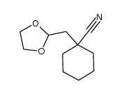 1-(1,3-dioxolan-2-ylmethyl)cyclohexanecarbonitrile结构式