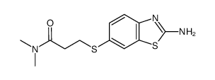 2-Amino-6-(2-dimethylcarbamoyl-ethylmercapto)-benzothiazole结构式