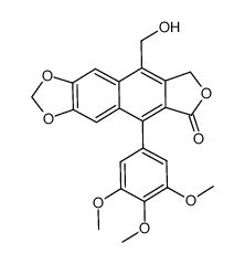 9-hydroxymethyl-5-(3,4,5-trimethoxyphenyl)-8H-furo[3',4':6,7]naphtho[2,3-d][1,3]dioxol-6-one Structure