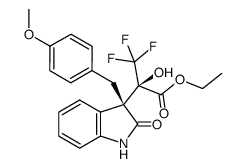 (2R,3R)-ethyl 2-[3-(4-methoxybenzyl)-2-oxoindolin-3-yl]-3,3,3-trifluoro-2-hydroxypropanoate Structure