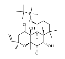 1α-[(tert-butyldimethylsilyl)oxy]-8,13-epoxy-6β,7β,9α-trihydroxylabd-14-en-11-one Structure