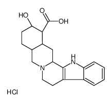 (1S,15R,18S,19R,20S)-18-hydroxy-1,3,11,12,14,15,16,17,18,19,20,21-dodecahydroyohimban-19-carboxylic acid,hydrochloride结构式