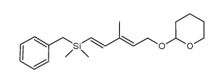 (1E,3E)-1-benzyldimethylsilyl-3-methyl-5-(tetrahydropyran-2-yloxy)penta-1,3-diene结构式