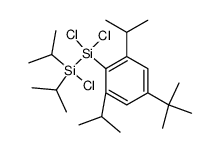 1-(4-tert-Butyl-2,6-diisopropyl-phenyl)-1,1,2-trichloro-2,2-diisopropyl-disilane Structure