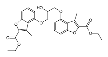 ethyl 4-[3-[(2-ethoxycarbonyl-3-methyl-1-benzofuran-4-yl)oxy]-2-hydroxypropoxy]-3-methyl-1-benzofuran-2-carboxylate Structure