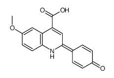 6-methoxy-2-(4-oxocyclohexa-2,5-dien-1-ylidene)-1H-quinoline-4-carboxylic acid Structure