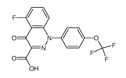 1-(4-trifluoromethoxyphenyl)-1,4-dihydro-4-oxo-5-fluorocinnoline-3-carboxylic acid Structure