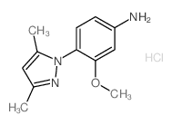 4-(3,5-Dimethyl-pyrazol-1-yl)-3-methoxy-phenylamine hydrochloride structure